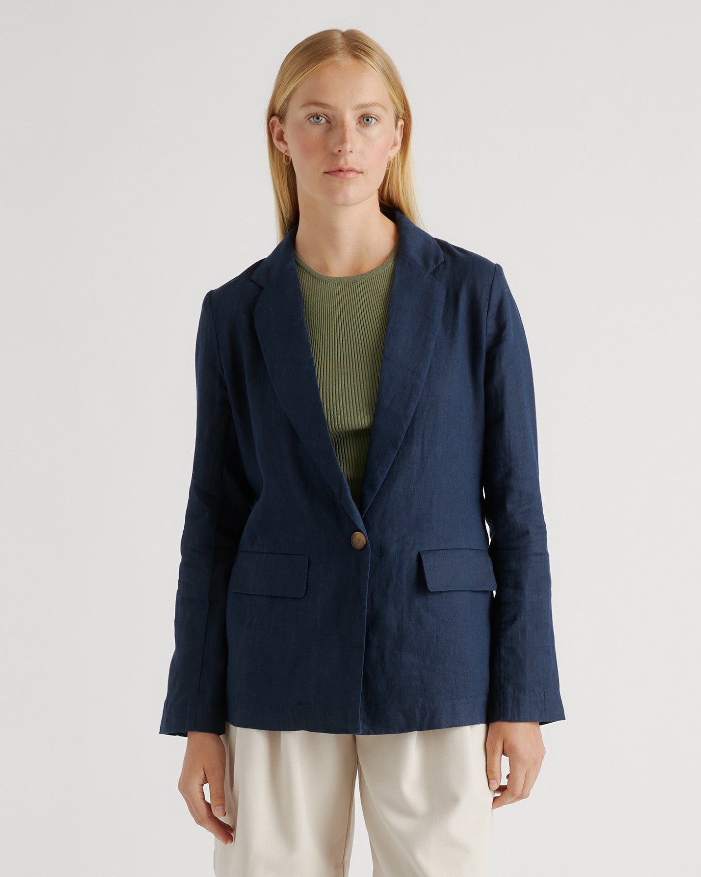 100% European Linen Blazer