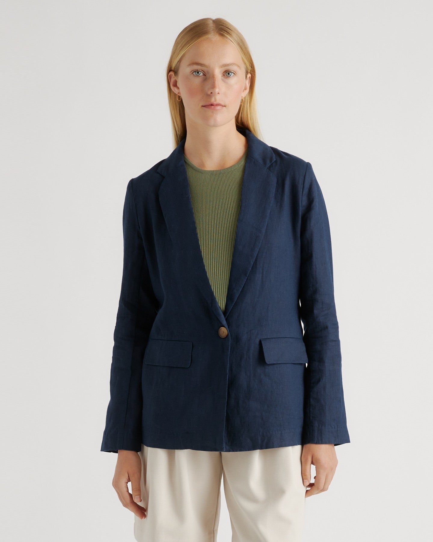 100% European Linen Blazer