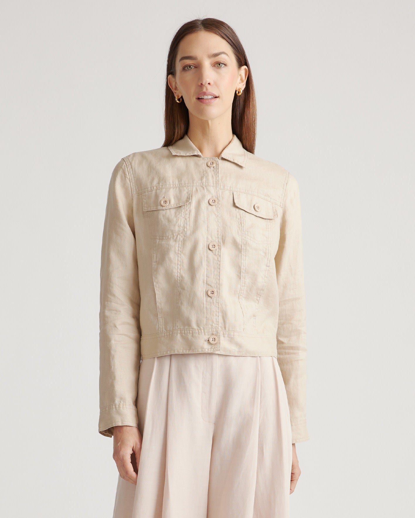 100% European Linen Jacket