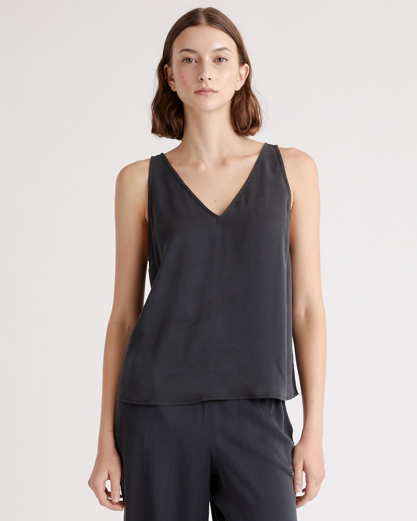 100% Washable Silk Pajama V-Neck Tank