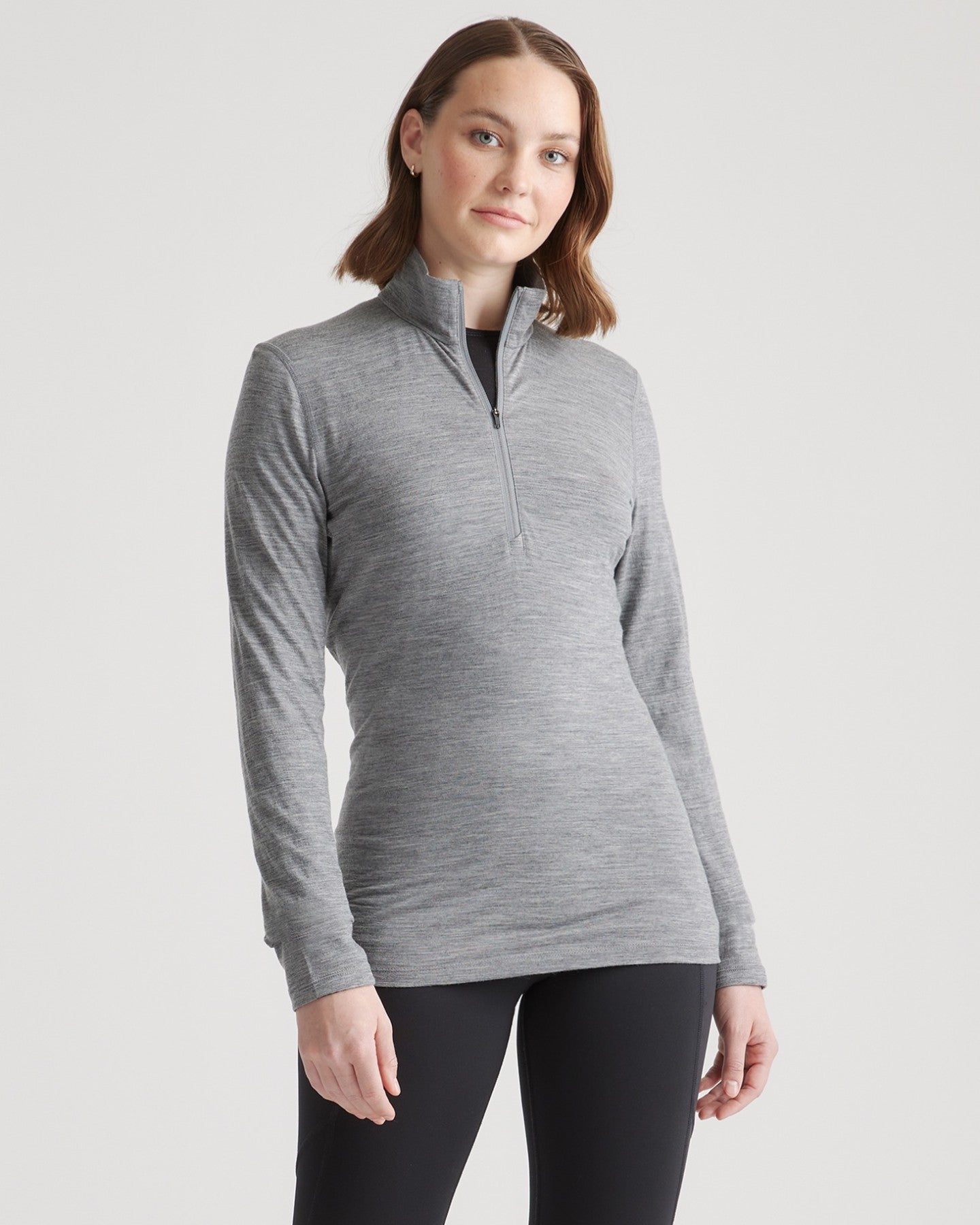 100% Merino Wool All-Season Quarter Zip Base Layer