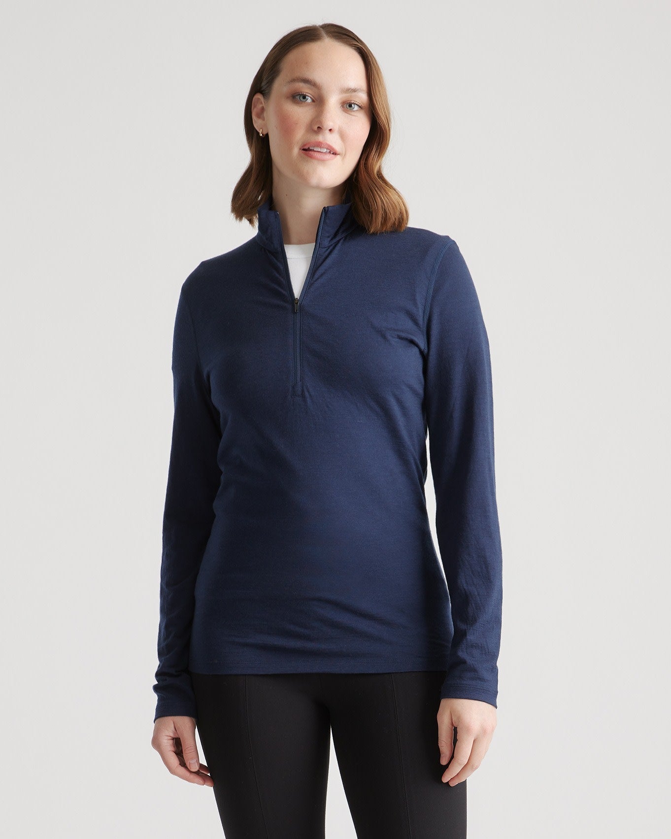 100% Merino Wool All-Season Quarter Zip Base Layer