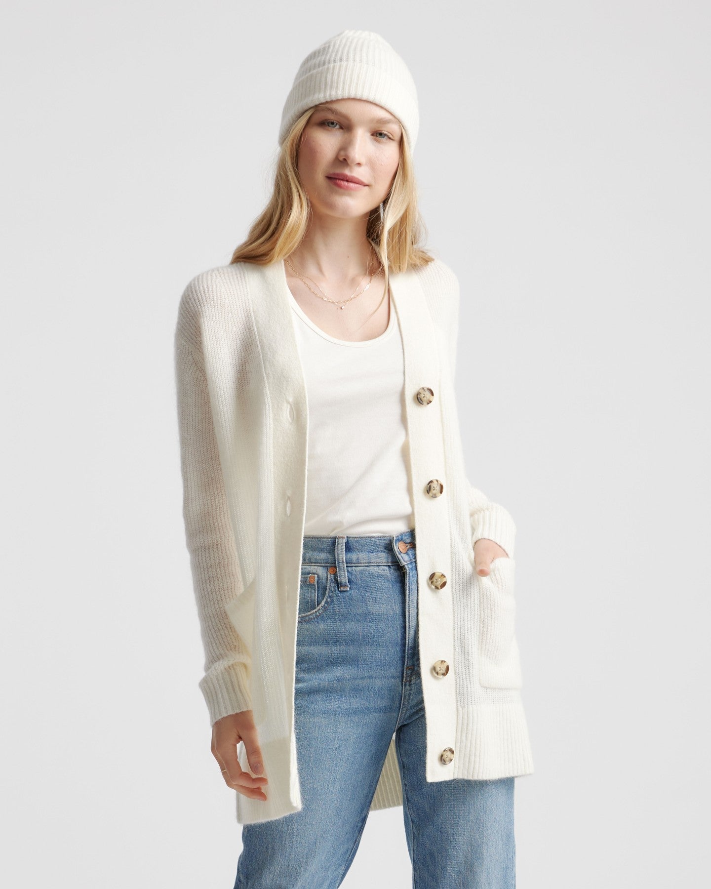 Baby Alpaca-Wool Oversized Cardigan