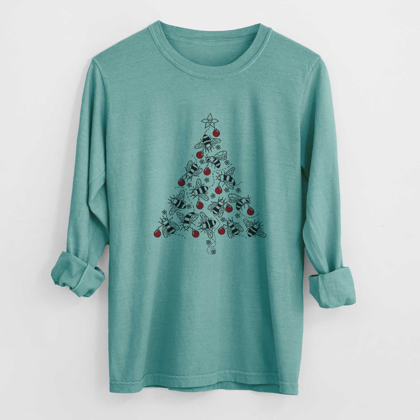 Christmas Tree of Bees - Heavyweight 100% Cotton Long Sleeve
