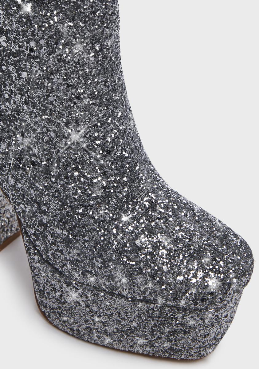 Silver Bourdeau Platform Boots