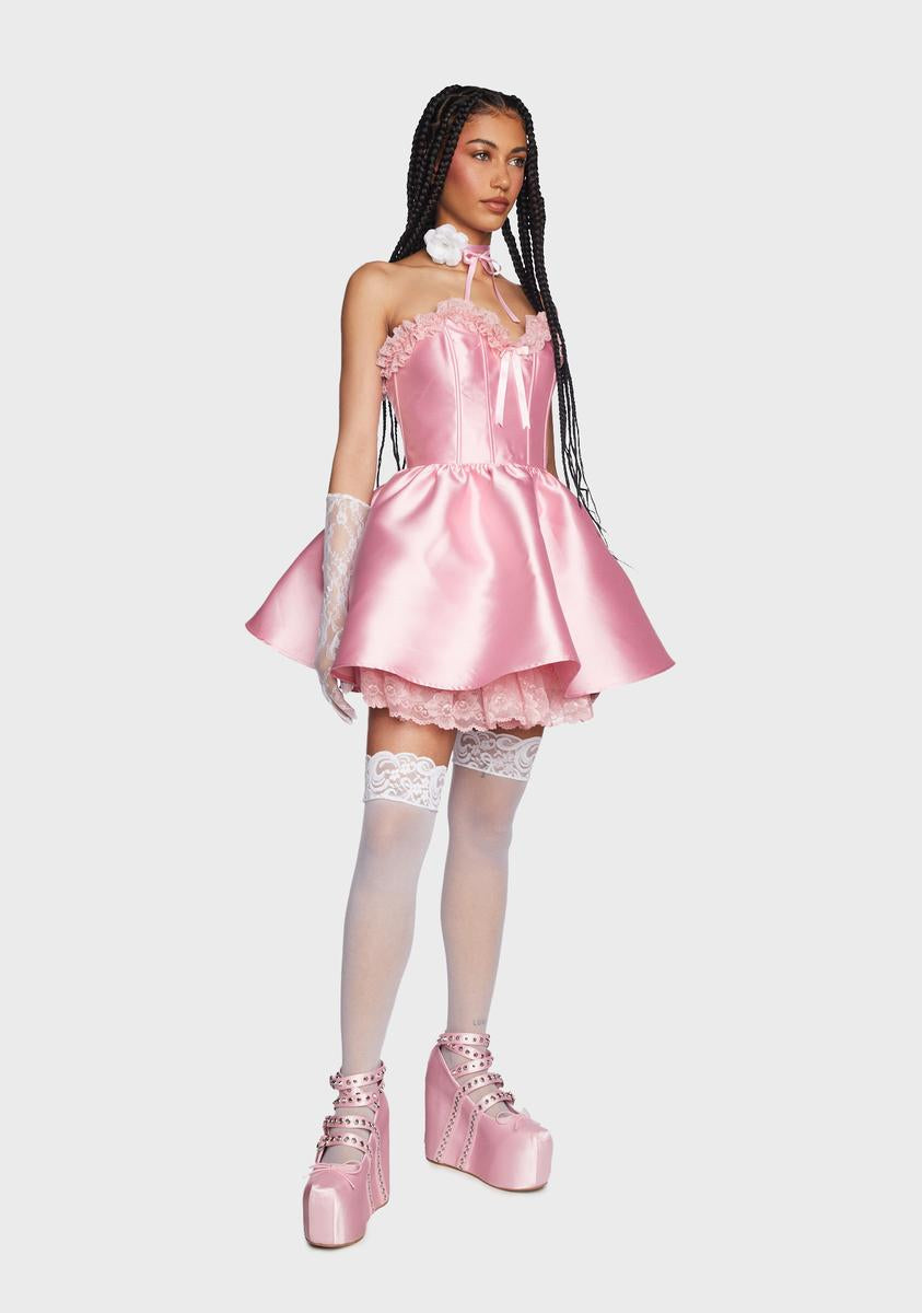 Forever Fancy Corset Dress - Pink