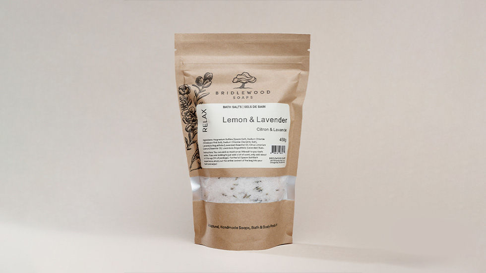 Bridlewood Soaps - RELAX Bath Salts (Lemon & Lavender)