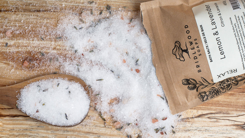 Bridlewood Soaps - RELAX Bath Salts (Lemon & Lavender)
