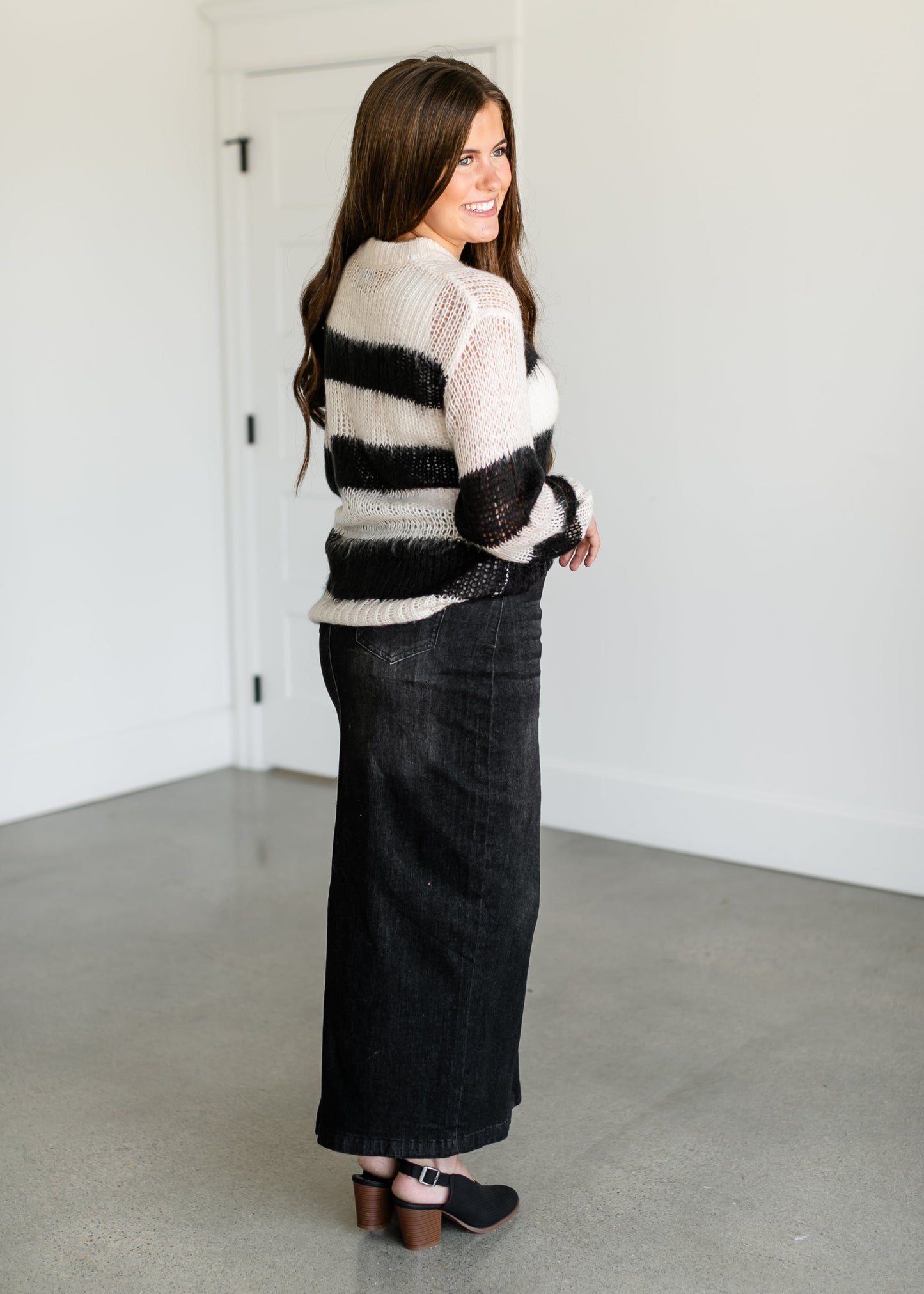 Donna Black Denim Skirt - FINAL SALE