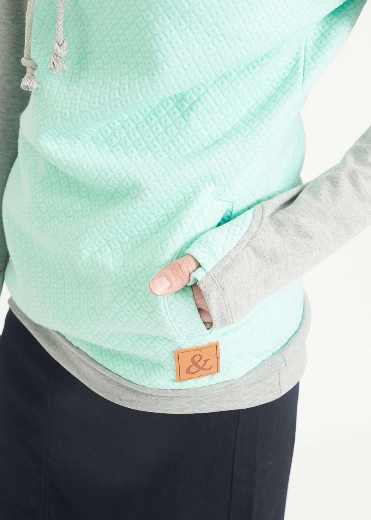 Doublehood? Quilted Mint Sweatshirt