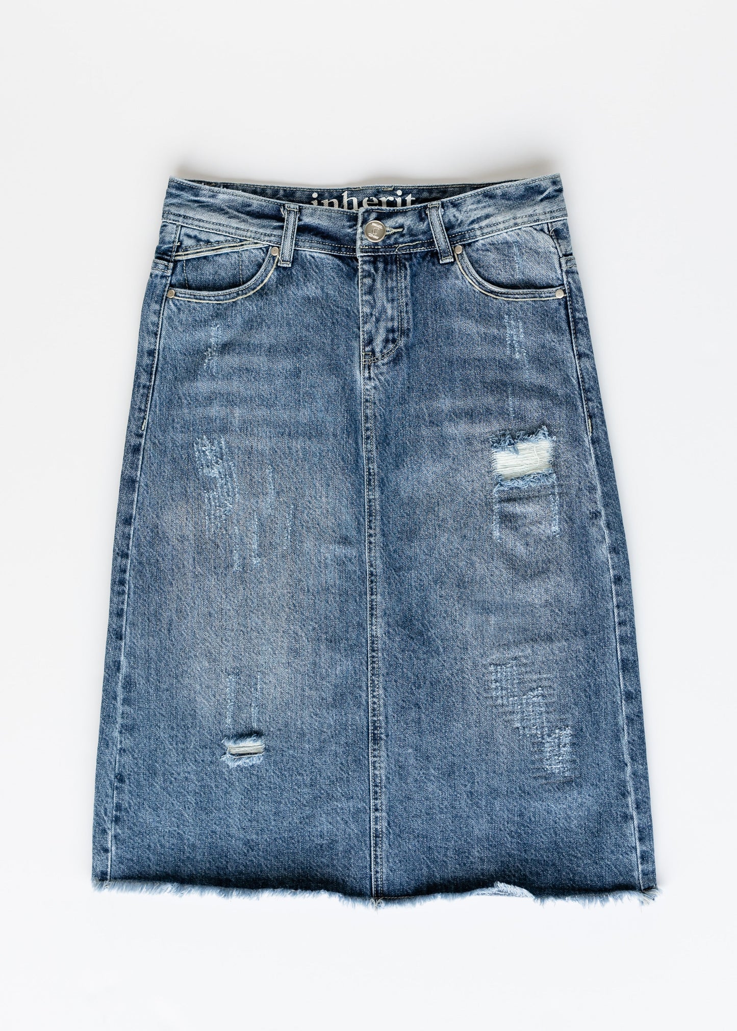 Everly Midi Denim Skirt