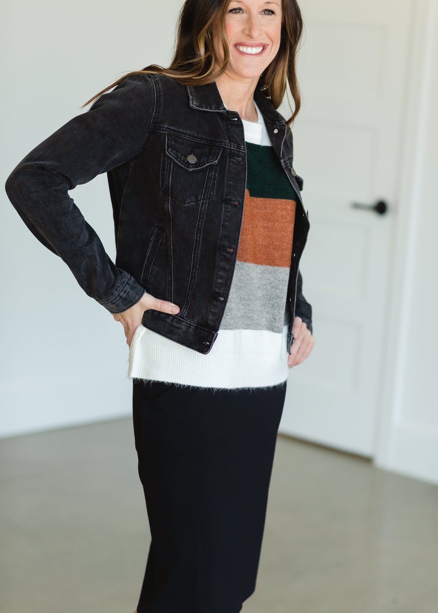 Forest Striped Long Sleeve Sweater - FINAL SALE