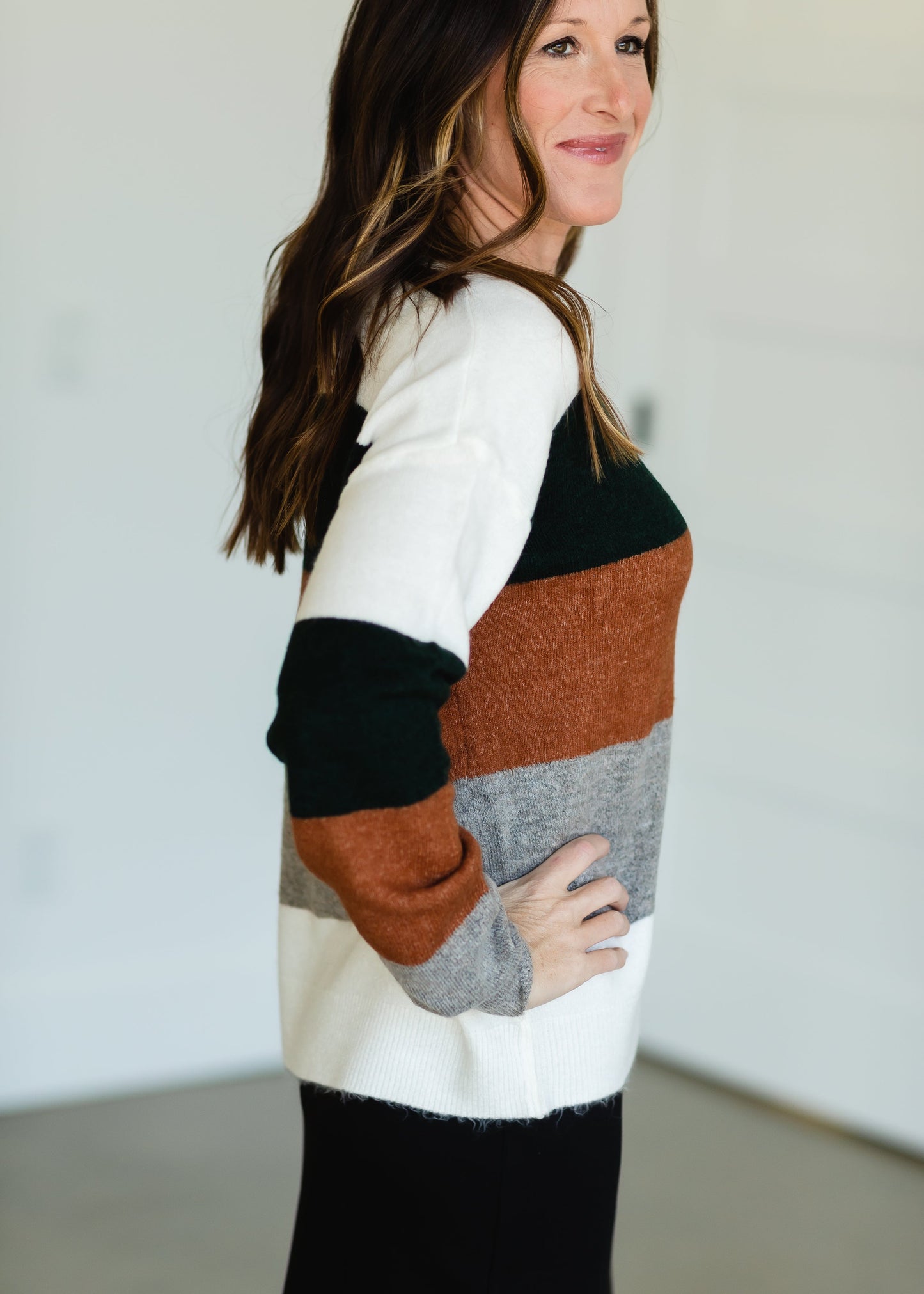 Forest Striped Long Sleeve Sweater - FINAL SALE