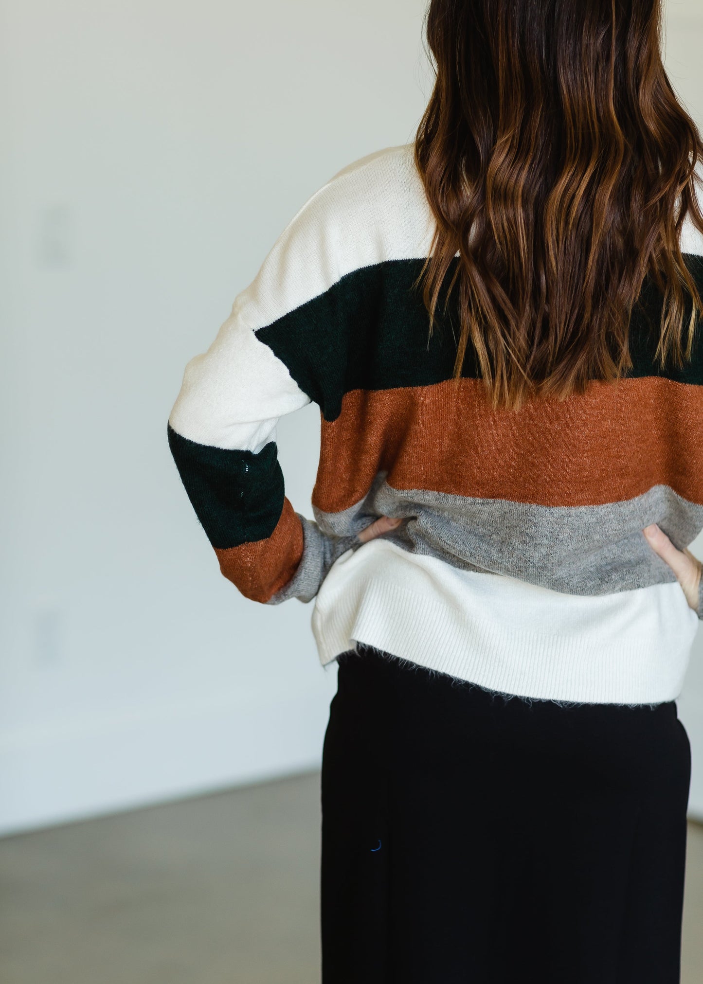 Forest Striped Long Sleeve Sweater - FINAL SALE
