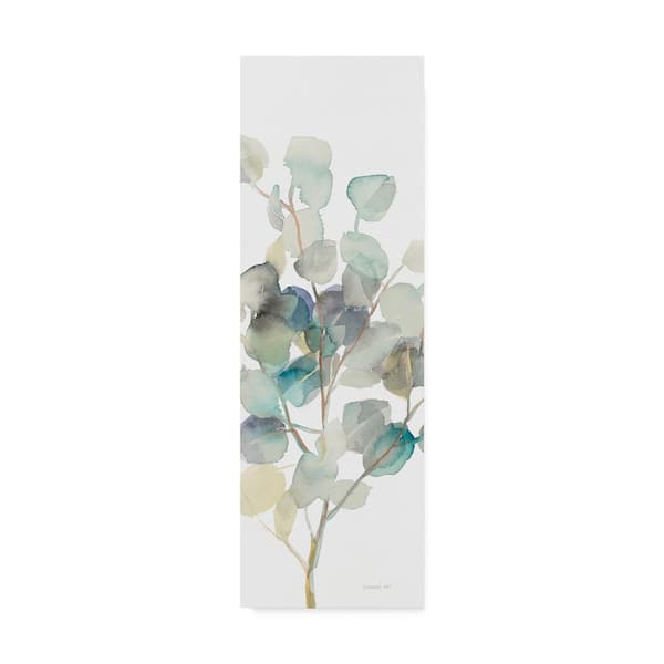 24" x 8" Printed Canvas Wall Art, "Eucalyptus III White Crop"