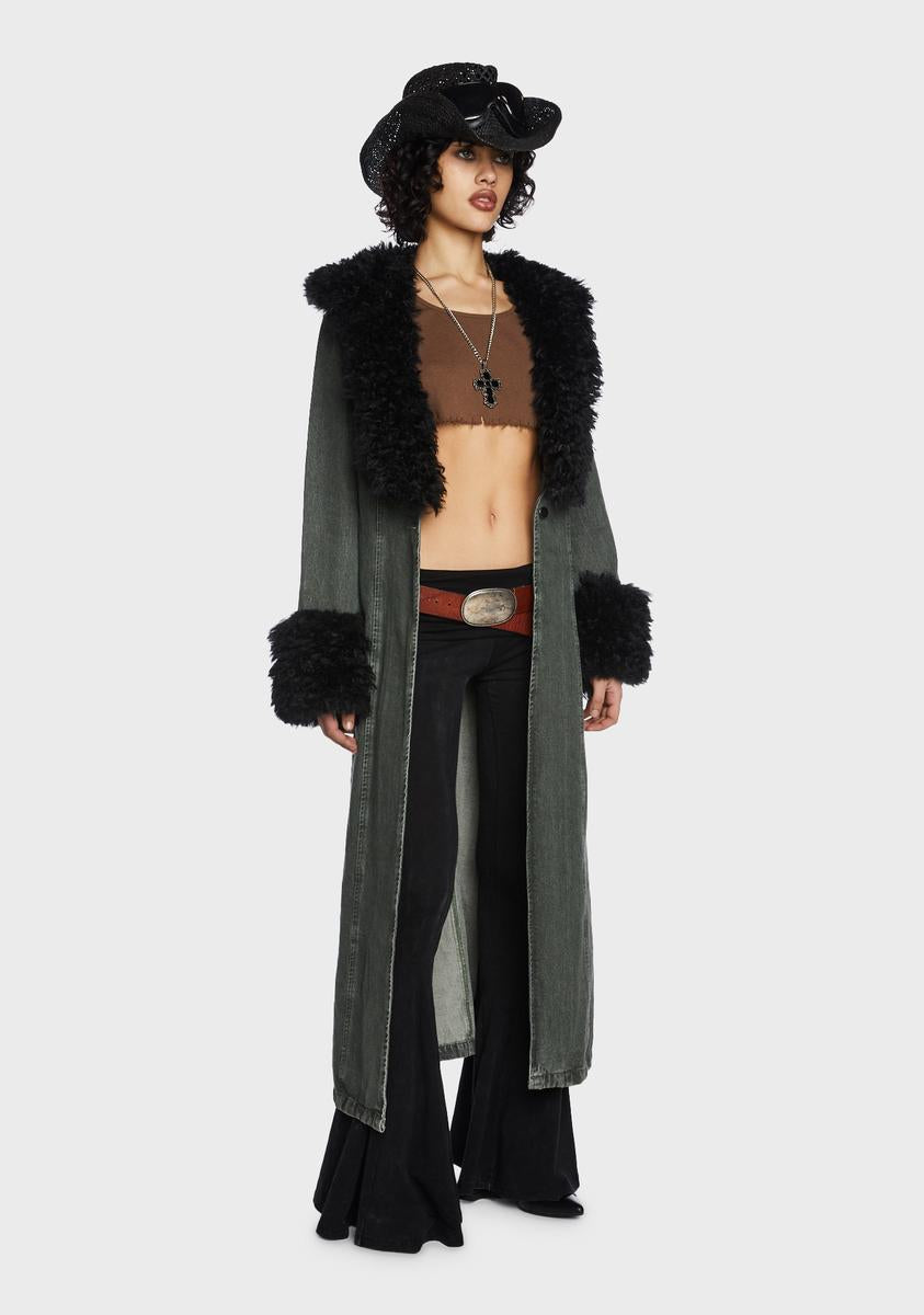 Forest Fantasy Denim Coat