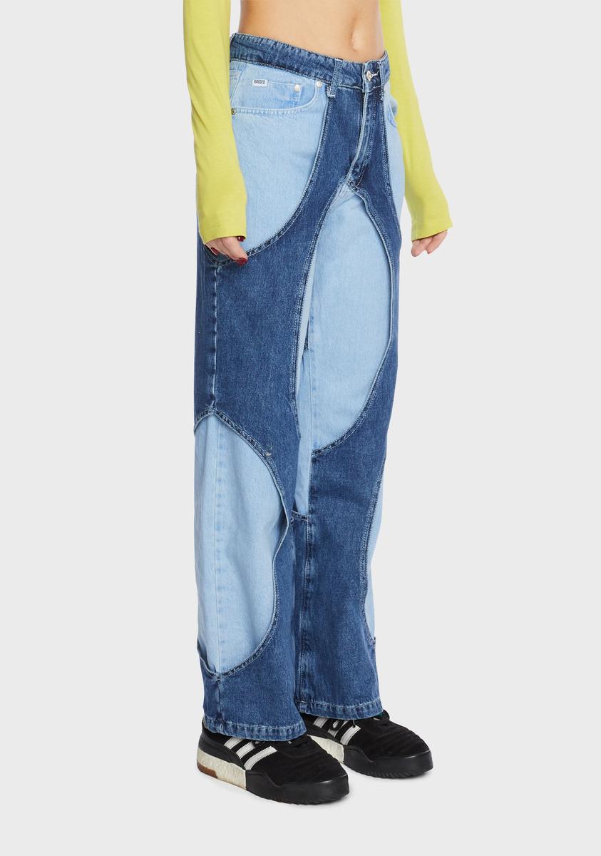 Circle Layered Dad Jeans