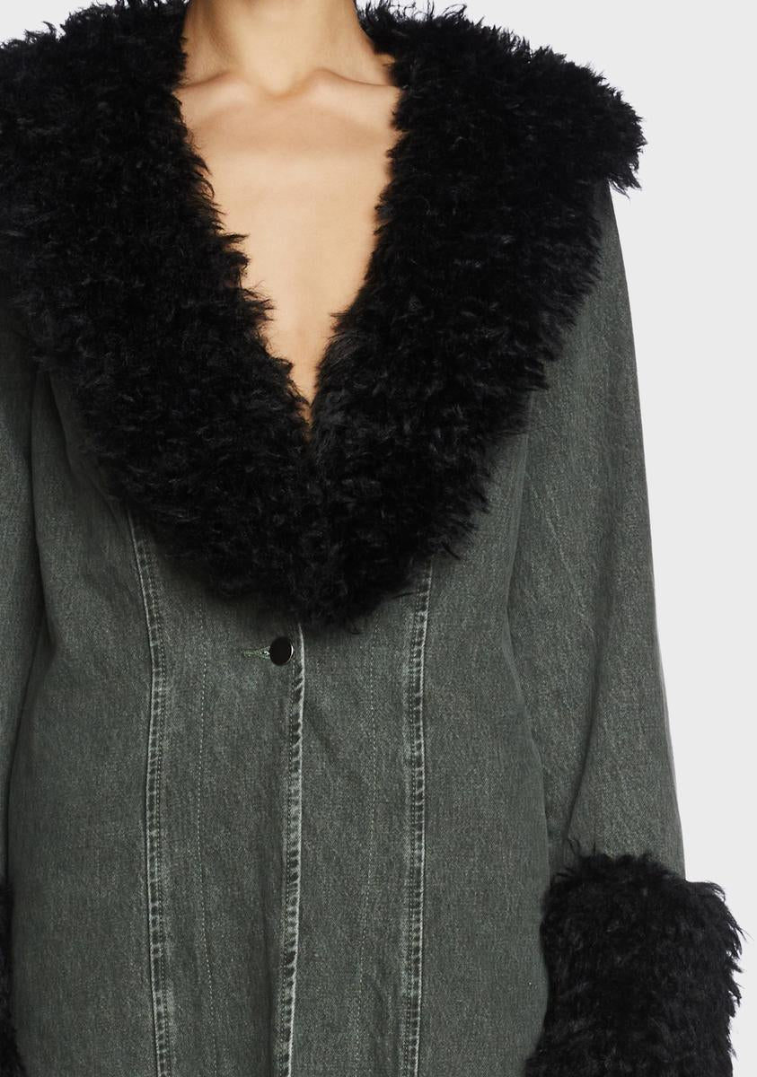 Forest Fantasy Denim Coat