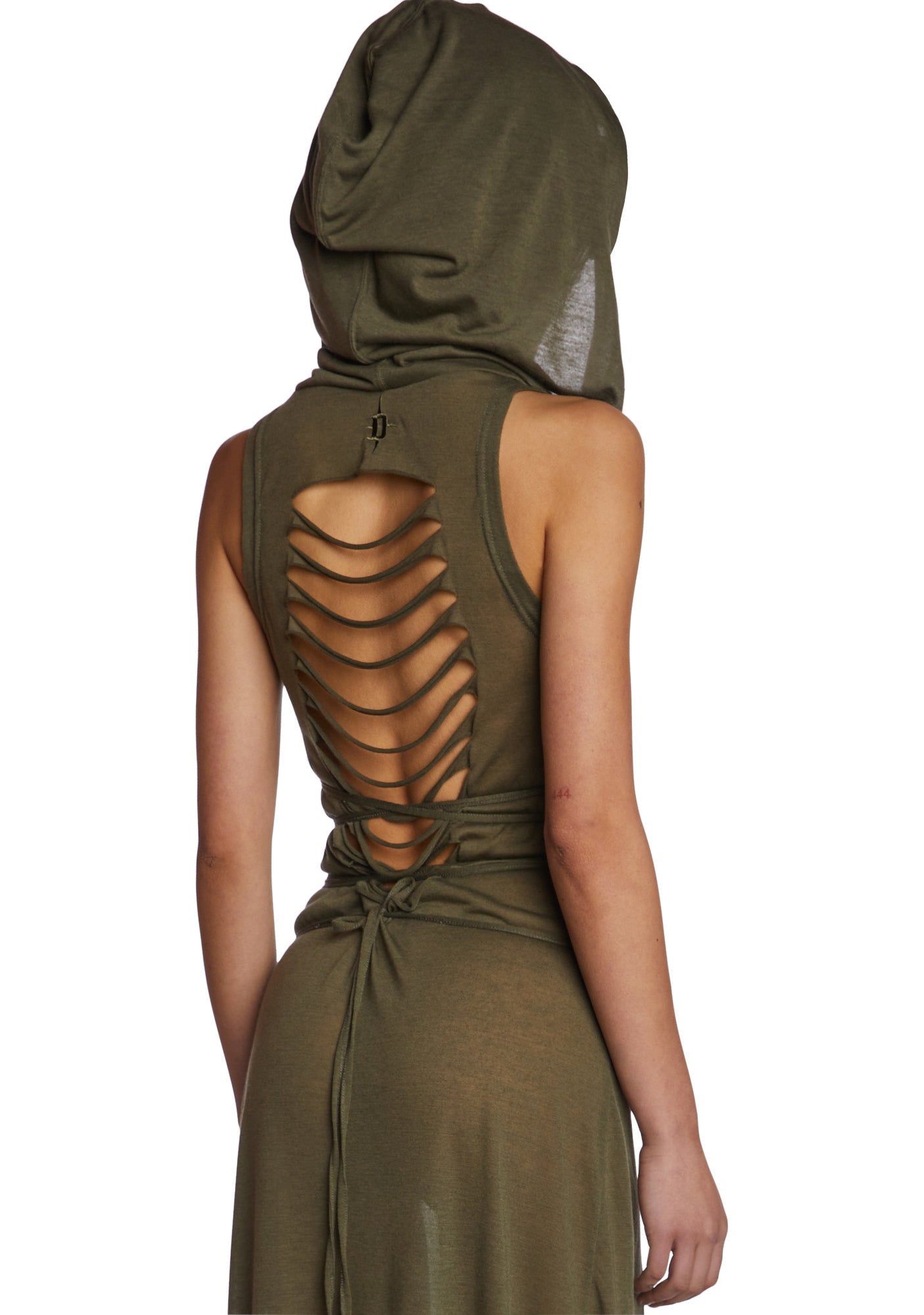 Echo Hooded Slit Maxi Dress