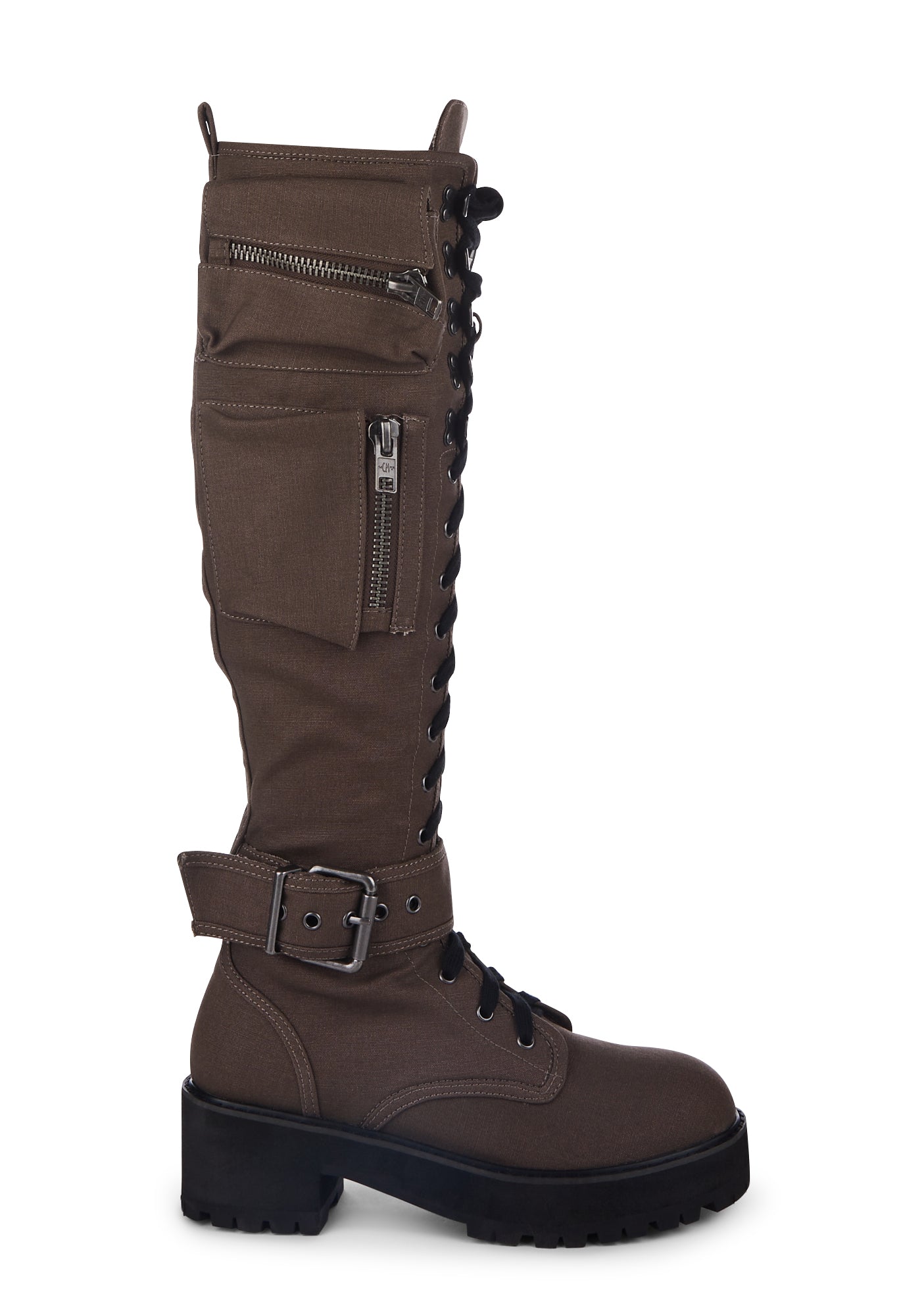 Cedar Obsidian Pocket Combat Boots