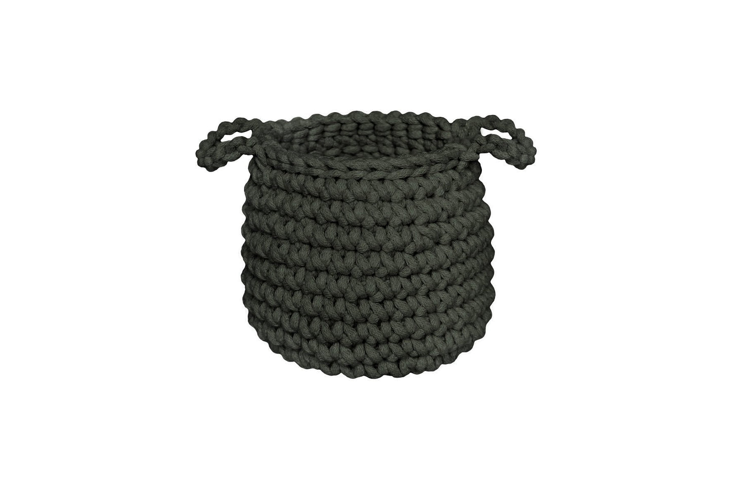 Crochet Basket, Small | OLIVE GREEN