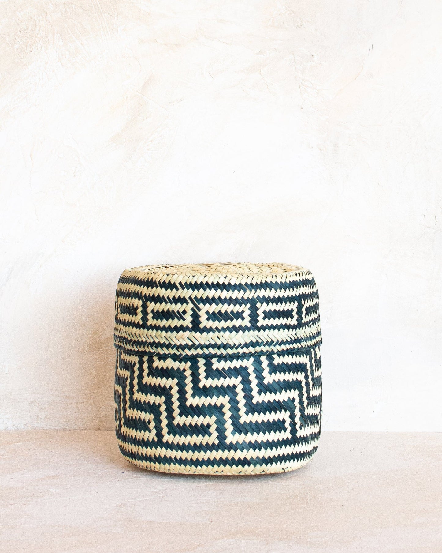 Small Oaxacan Woven Basket Basket Minna Black