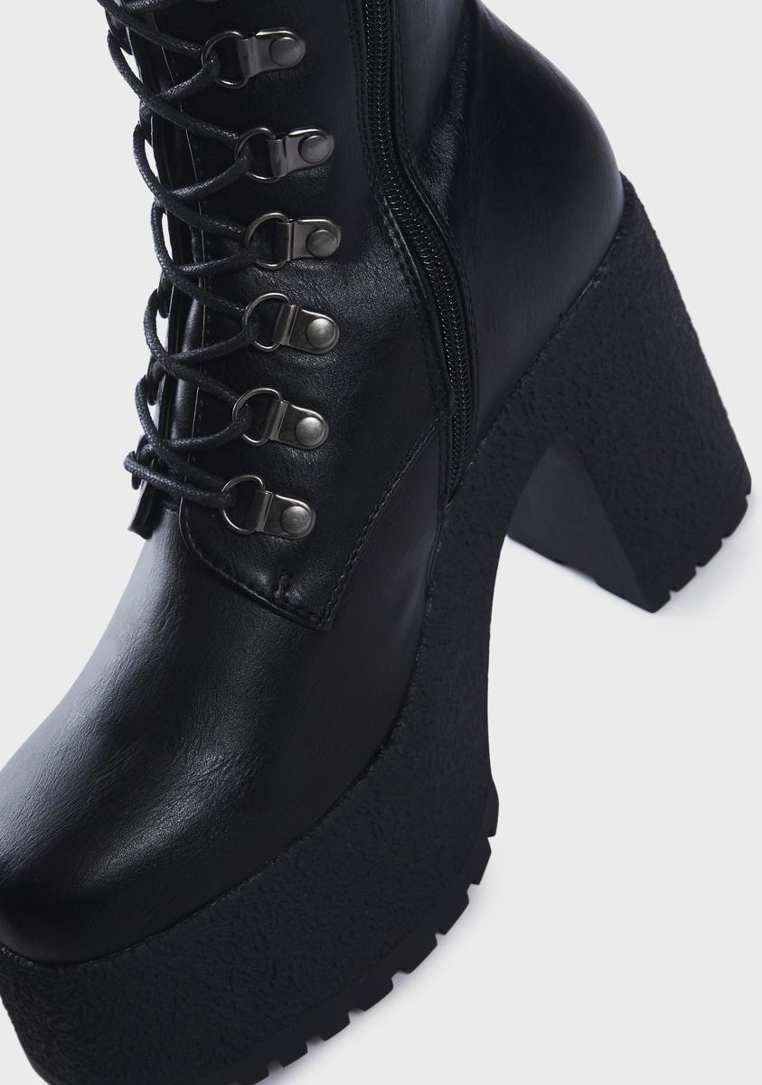 Short Siren Chunky Platform Calf Boots