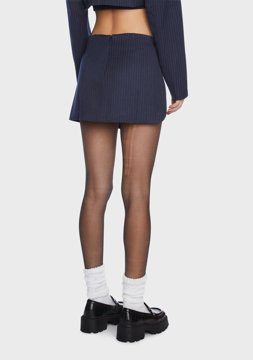 Zayne Pinstripe Mini Skirt