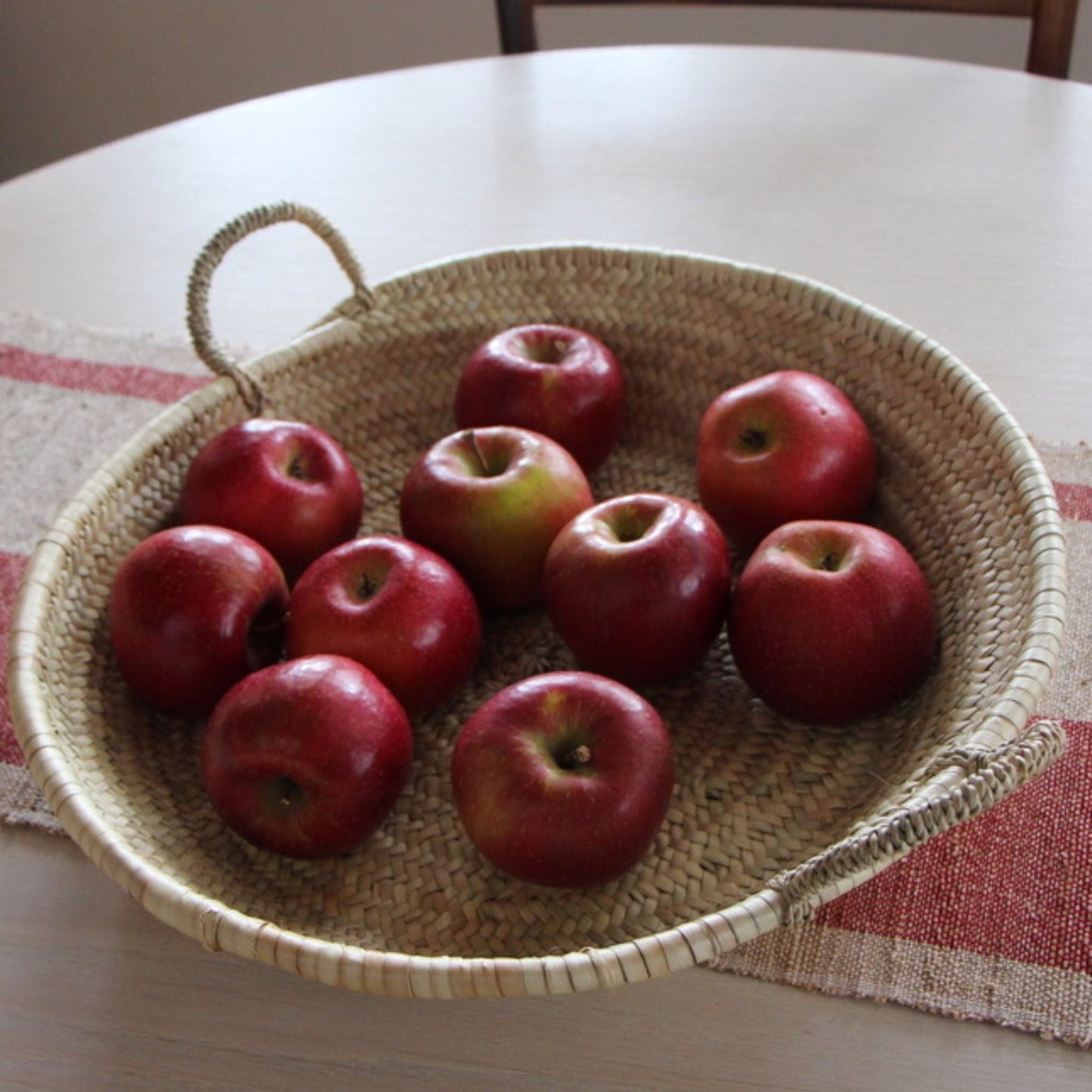 Round Moroccan Woven Tray - Large