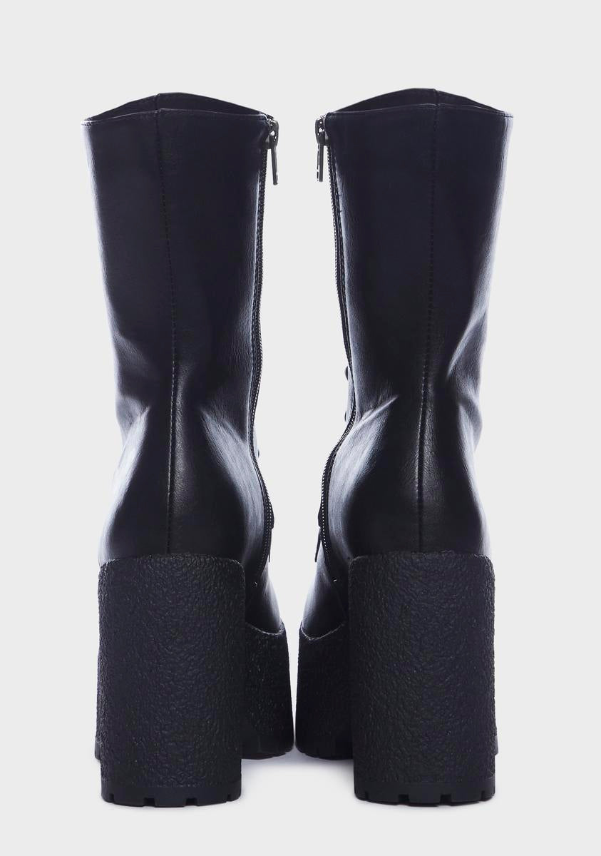 Short Siren Chunky Platform Calf Boots