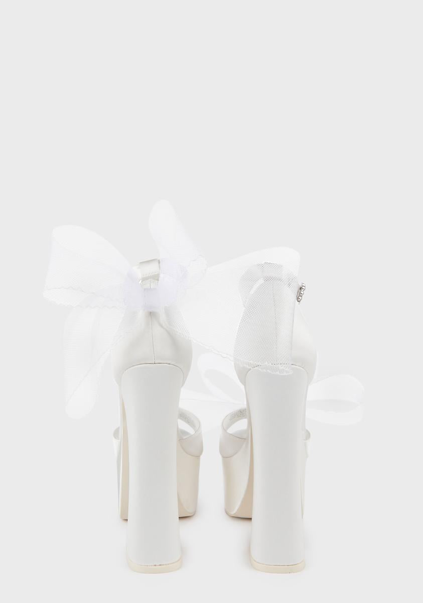 Blanc Moonlight Moment Platform Heels