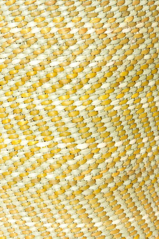 Yellow & Natural Maila Milulu Reed African Baskets - 3 Sizes Available
