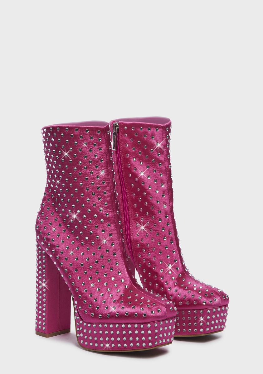 Sweet Overnight Glitz Ankle Boots