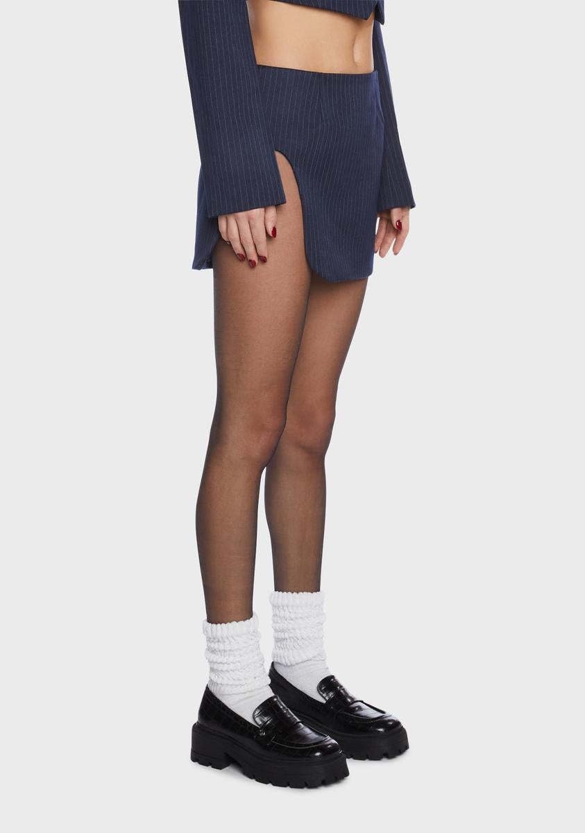 Zayne Pinstripe Mini Skirt