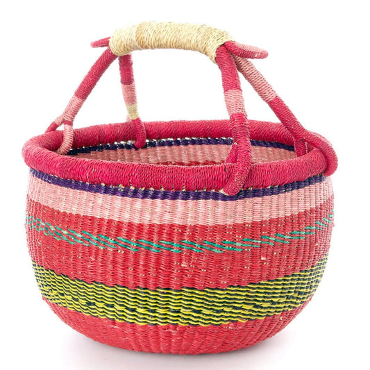 Colorful Medium Ghanaian Bolga Baskets