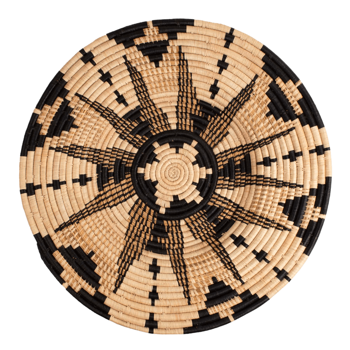 Black Kaleidoscope Wall Plate