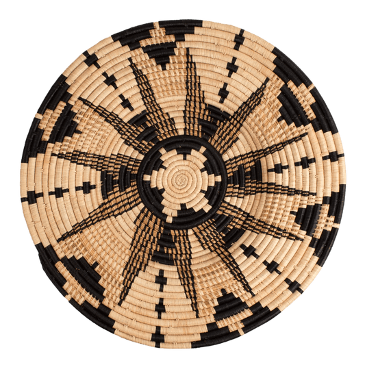 Black Kaleidoscope Wall Plate