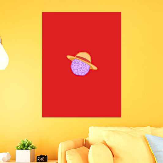 Subtle Weeb Poster Art Wall Poster Sticky Poster Gift for Fans Straw Hat Gum Gum Fruit Poster