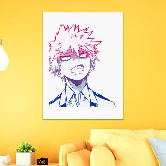 Subtle Weeb Poster Art Wall Poster Sticky Poster Gift for Fans Bakugou Says Bi Rights Poster