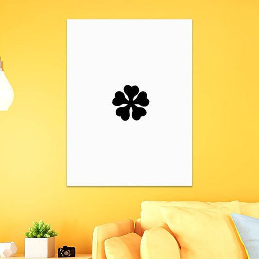 Subtle Weeb Poster Art Wall Poster Sticky Poster Gift for Fans Black Clover 5 Leafed Clover Poster