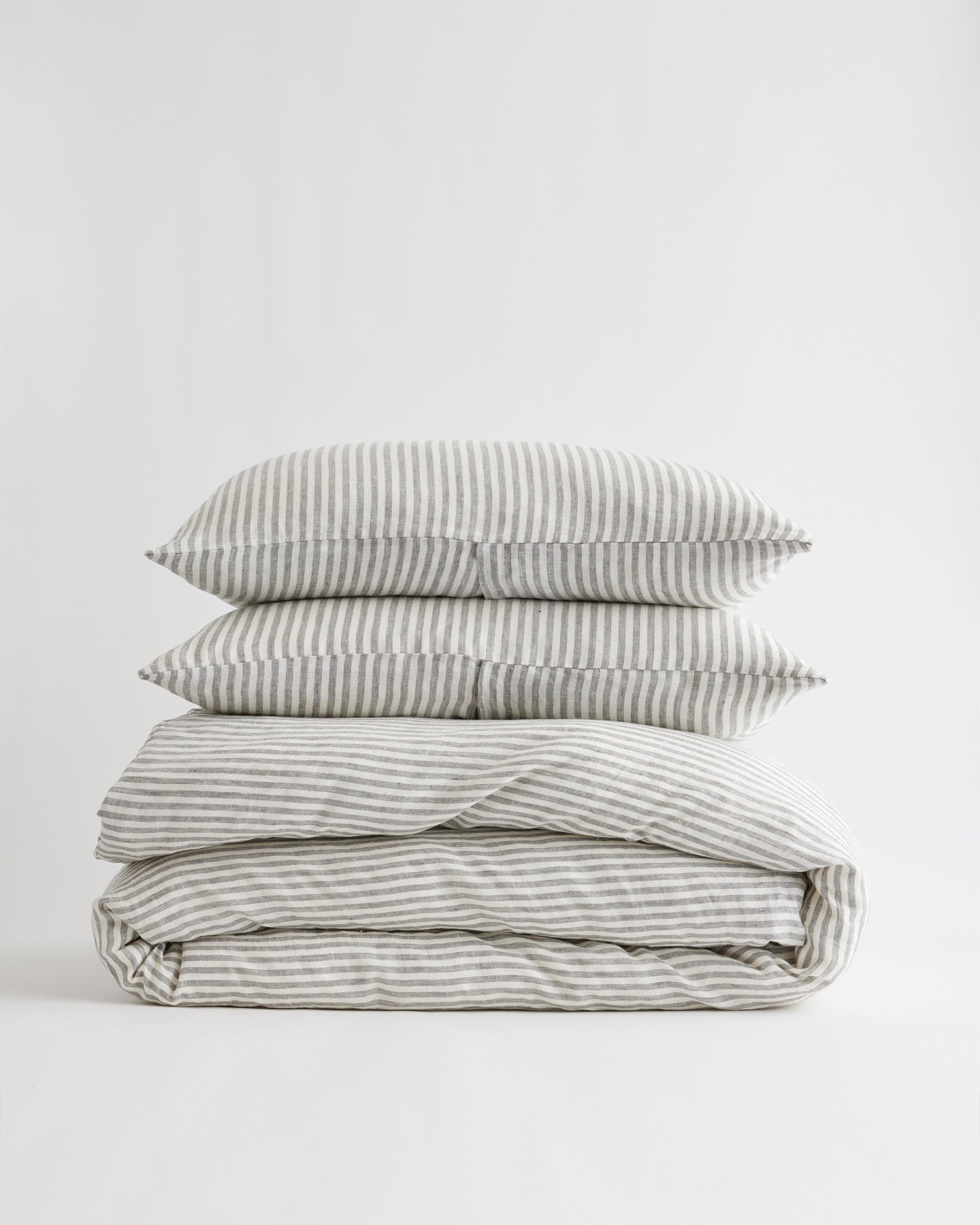 European Linen Stripe Duvet Cover Set