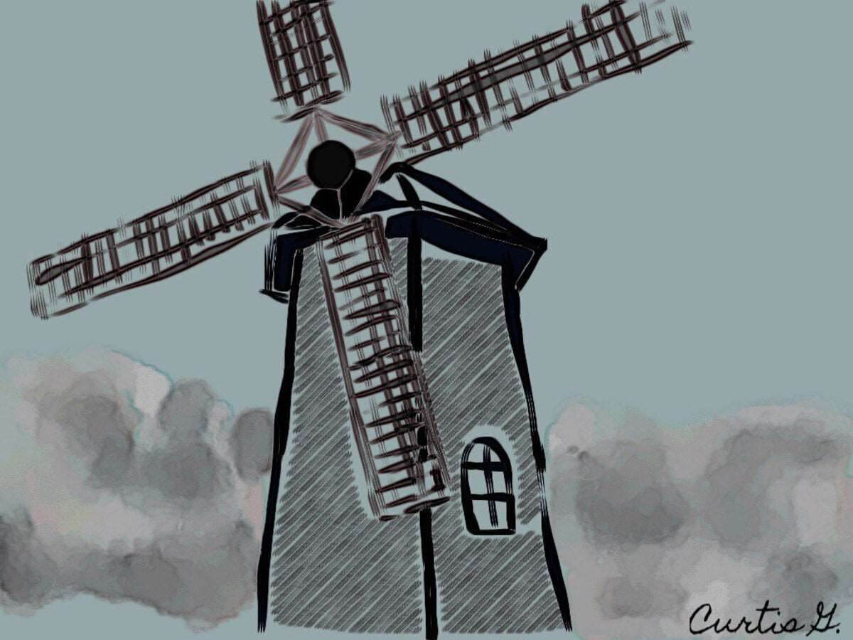 Blue Windmill - Premium artwork from Concordia Style - Just $24! Shop now at Concordia Style Boutique