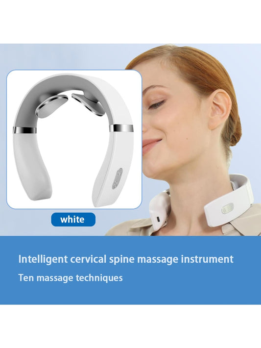 Smart Neck Massager With Heating And Multiple Massage Functions, Home Rechargeable Neck Massage Device