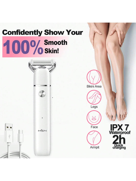 1pc Colored Electric Hair Trimmer, L6 Electric Shaver With Type-C Charging, 2-Hour Fast Charging, Ipx7 Waterproof, Matte Abs Body, Stainless Steel Imported Blade, Corrosion Resistant, Skin Friendly, Suitable For Travel And Business Trips, Portable
