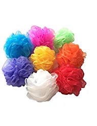 Mesh Loofah Sponges, 8-Pack Small Loofahs for Kids Colorful Sponges Mesh Pouf Resuable Shower Sponges Loofah Bath Ball Back (8 Count (Pack of 1))