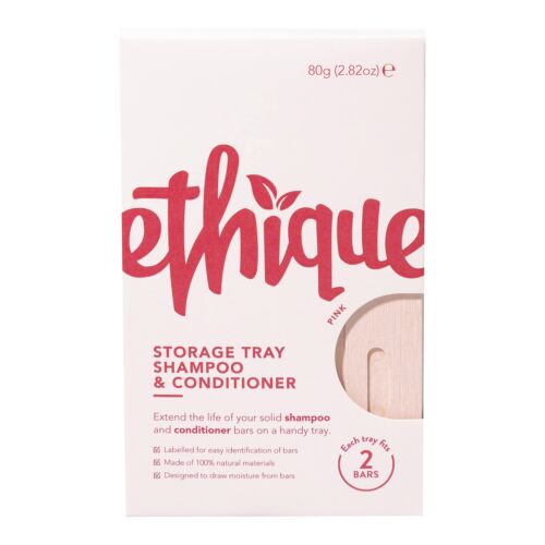 Ethique, Storage Tray For Shampoo & Conditioner Bars Pink, 1 Count