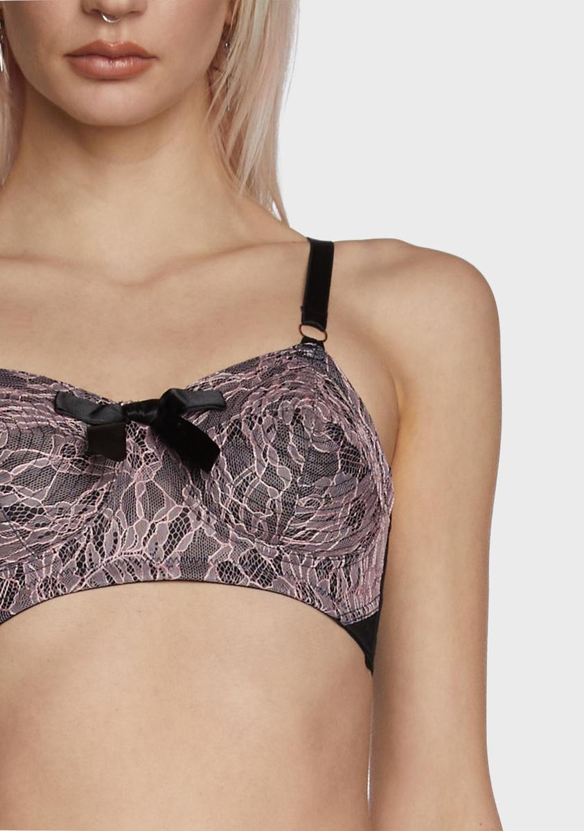 x Bettie Page Elsie Spiral Stitch Bullet Bra