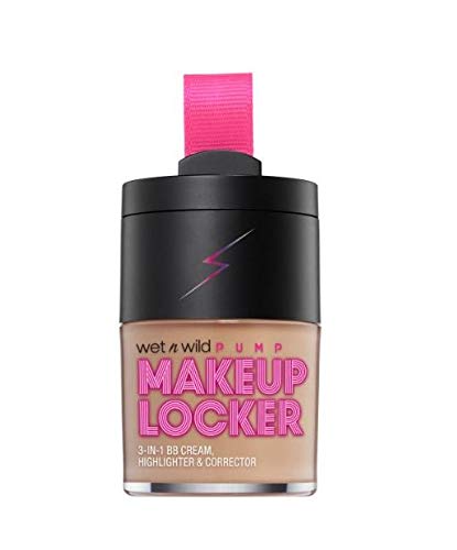 wet n wild Makeup Locker- 3-In-1 Sheer BB Cream, Highlighter & Corrector (175A Light Medium)
