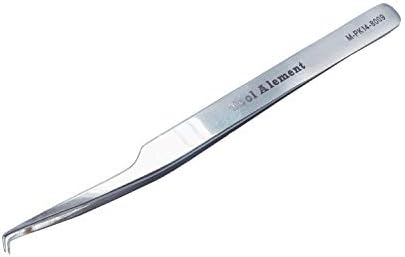 Tool Alement Canadian Stainless Steel 14cm 90 Degree Angle Eyelash Tweezers M-PK14-8009