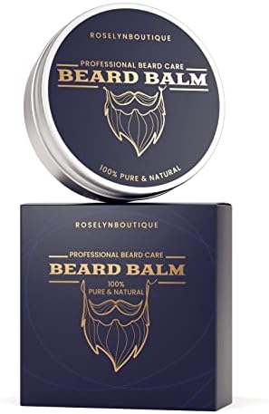 Beard Balm for Men Leave-in Conditioner Strengthen & Soften Beard with Pure Natural & Organic Ingredients - Sandal Wood Scent (2oz Beard Balm)